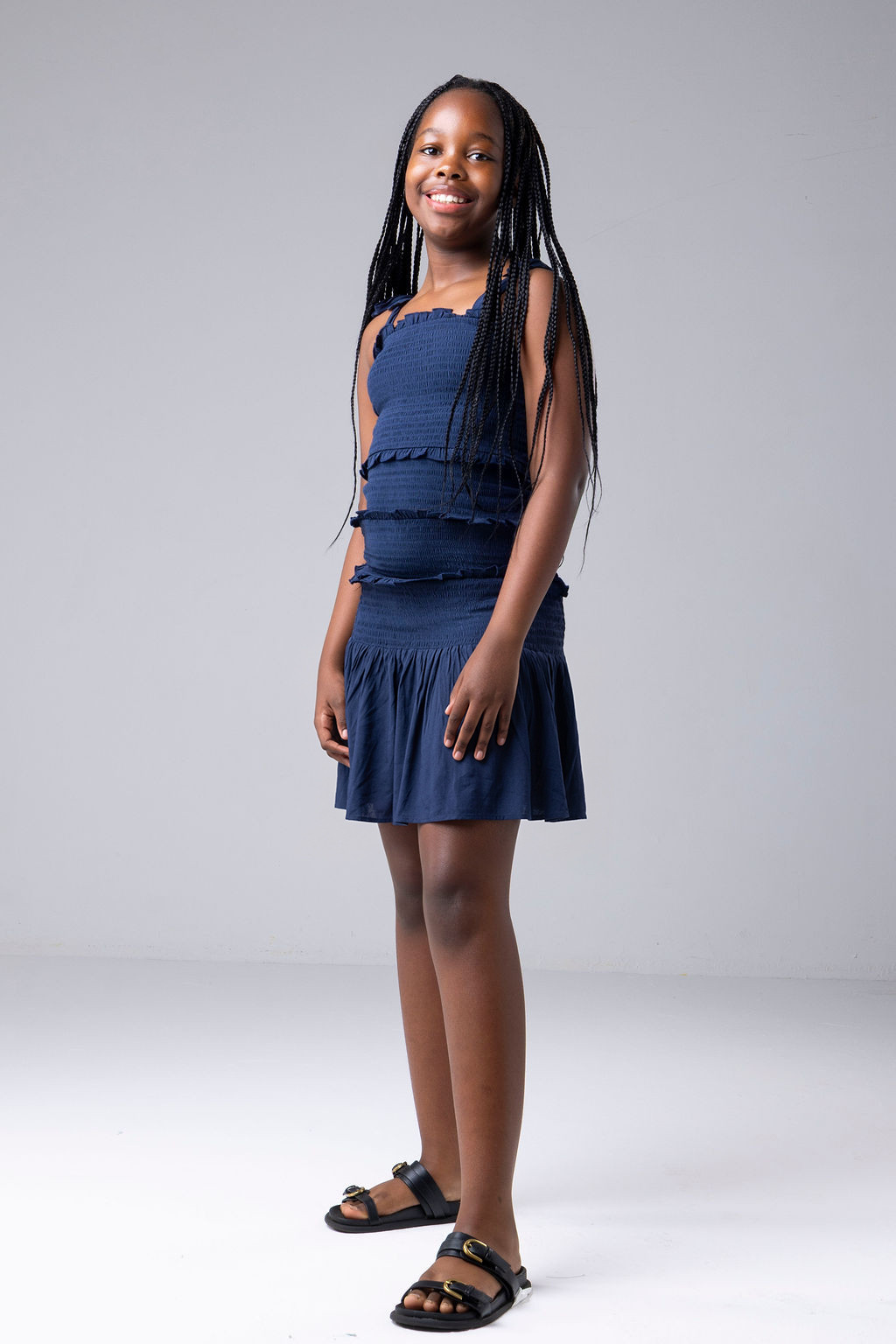Navy Tier Dress